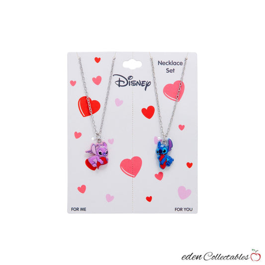 Disney Stitch & Angel Heart Best Friend Necklace Set