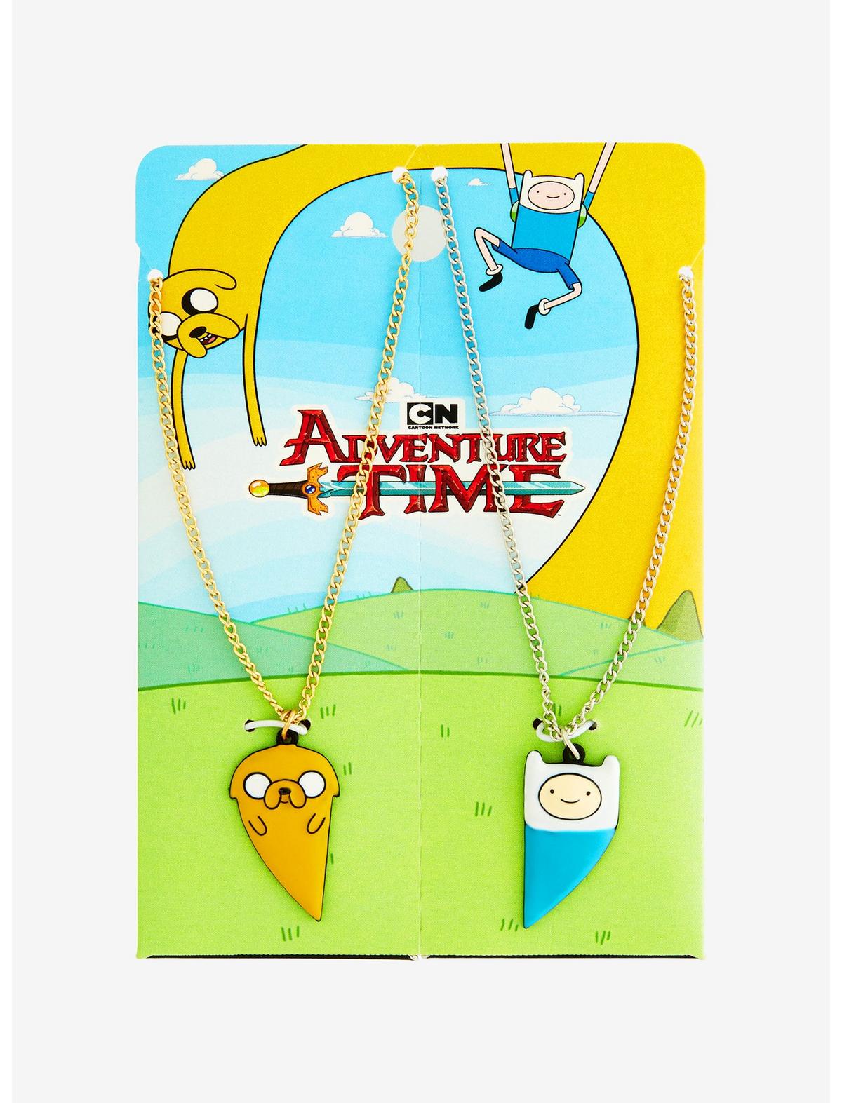 Adventure Time Finn & Jake Best Friend Necklace Set