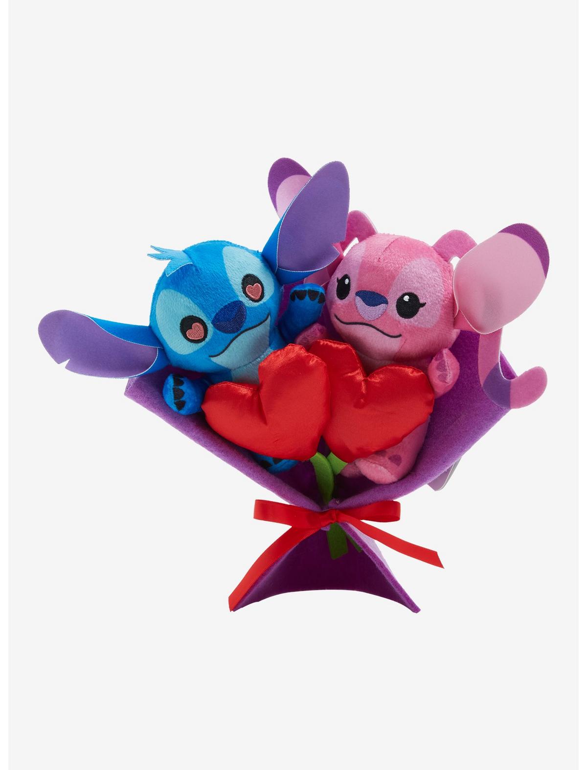 Valentine's Bouquet - Disney Stitch and Angel Plush - Hot Topic Exclusive