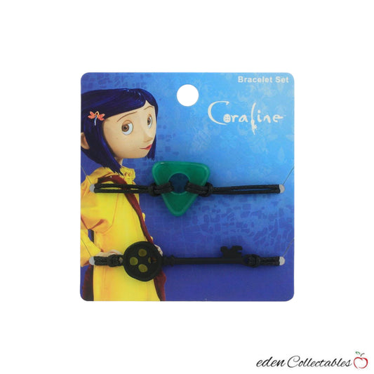 Coraline Key & Seeing Stone Best Friend Cord Bracelet Set