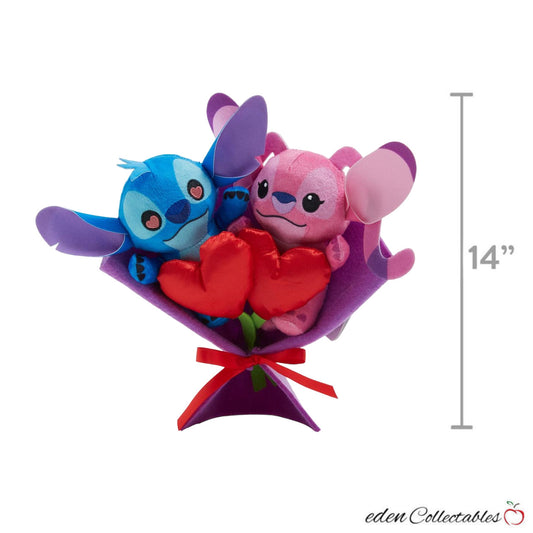 Valentine's Bouquet - Disney Stitch and Angel Plush - Hot Topic Exclusive
