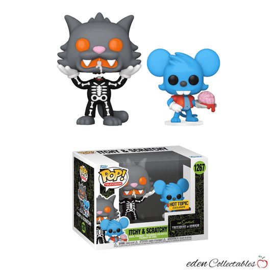 The Simpsons Treehouse of Horror: Itchy & Scratchy Hot Topic Exclusive Funko Pop
