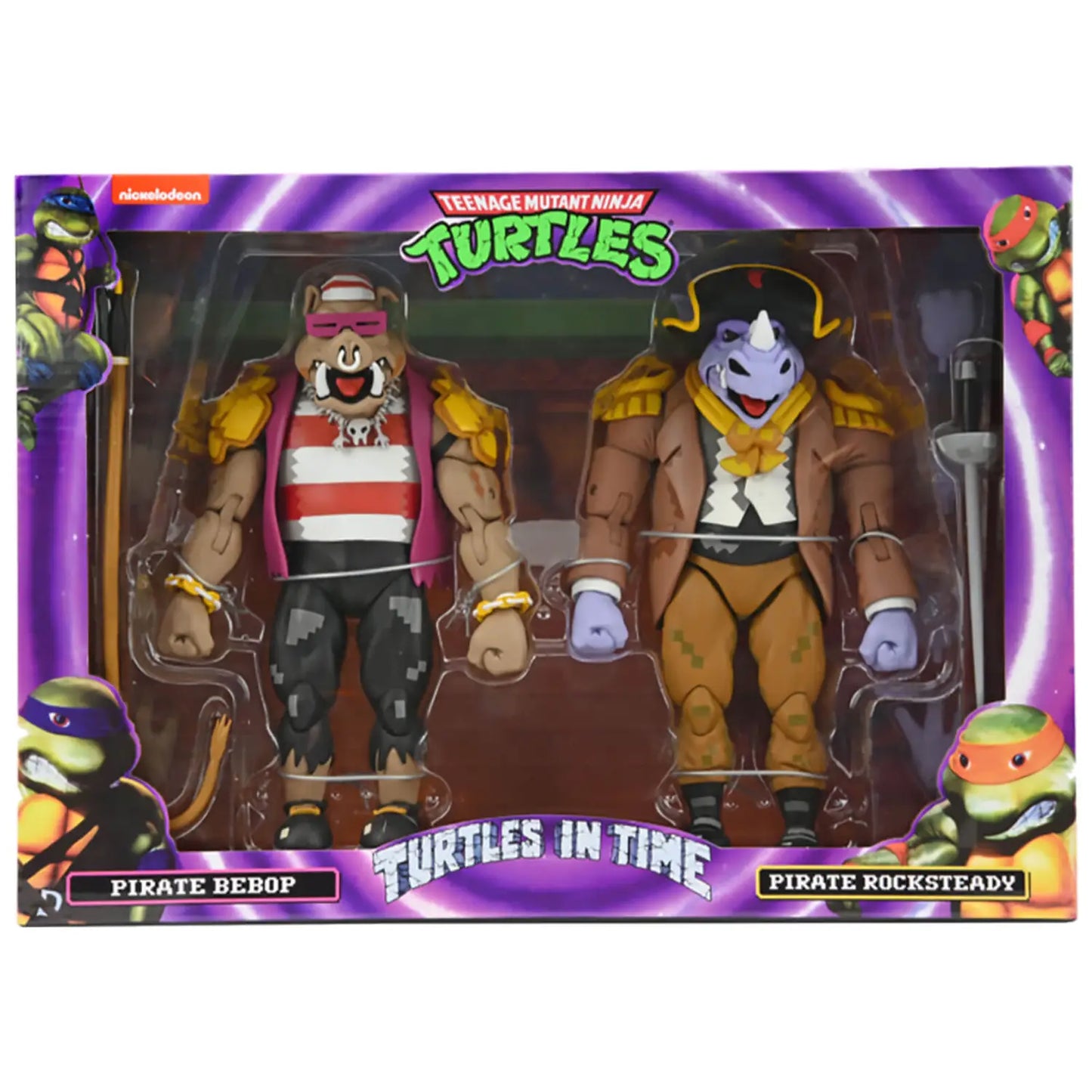 Neca Teenage Mutant Ninja Turtles Turtles In Time Pirate Bebop And Rocksteady 2 Pack Ultimate 7 Inch Scale Action Figure