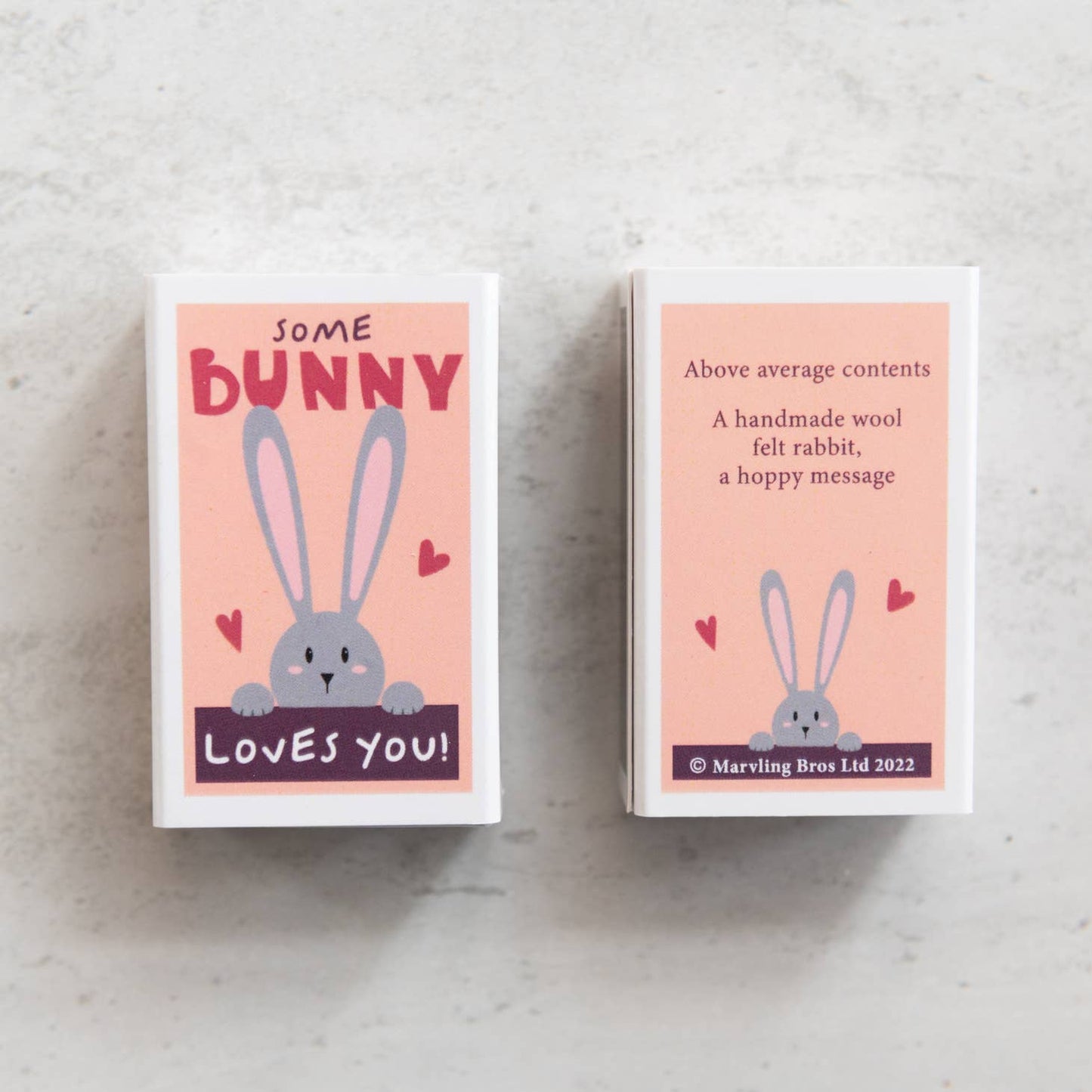 Some Bunny Loves You Wool Felt Rabbit In A Matchbox