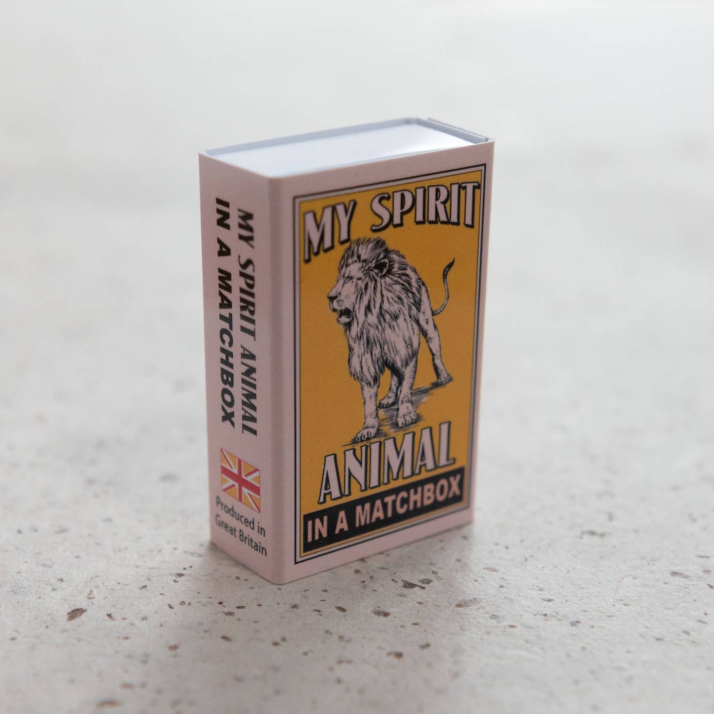 Wool Felt Lion Spirit Animal Gift In A Matchbox