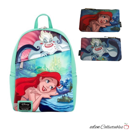 Disney Loungefly - The Little Mermaid Exclusive Mini Backpack & Coin Pouch