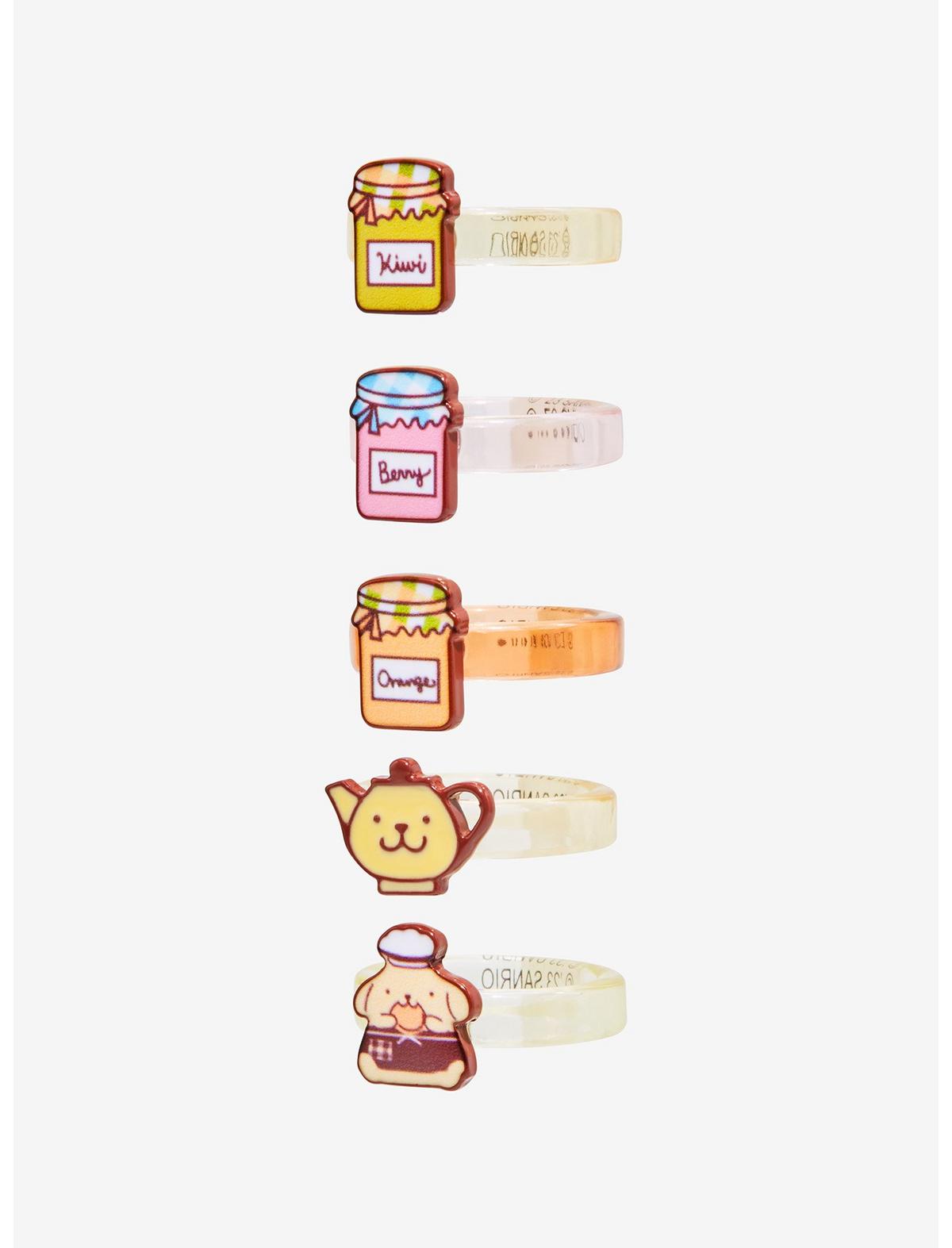 Pompompurin Bakery Acrylic Ring Set