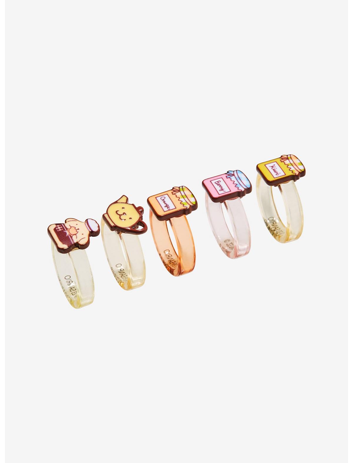 Pompompurin Bakery Acrylic Ring Set