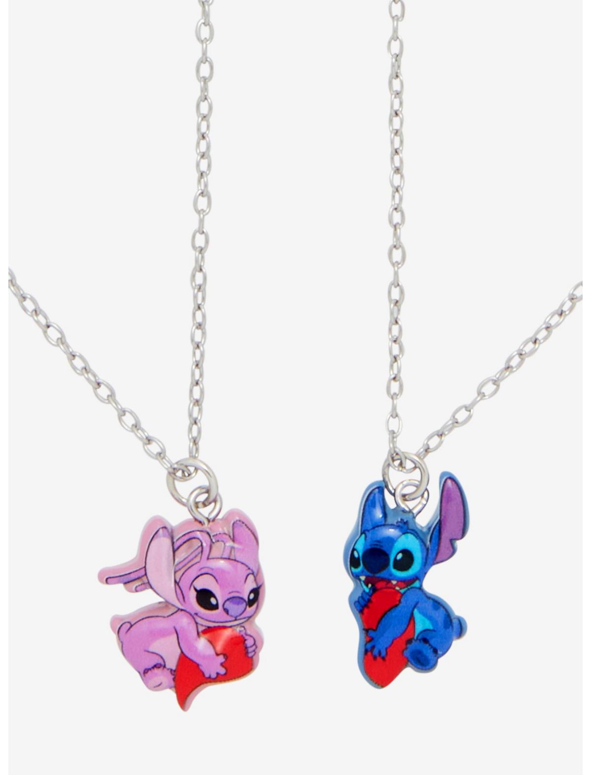 Disney Stitch & Angel Heart Best Friend Necklace Set