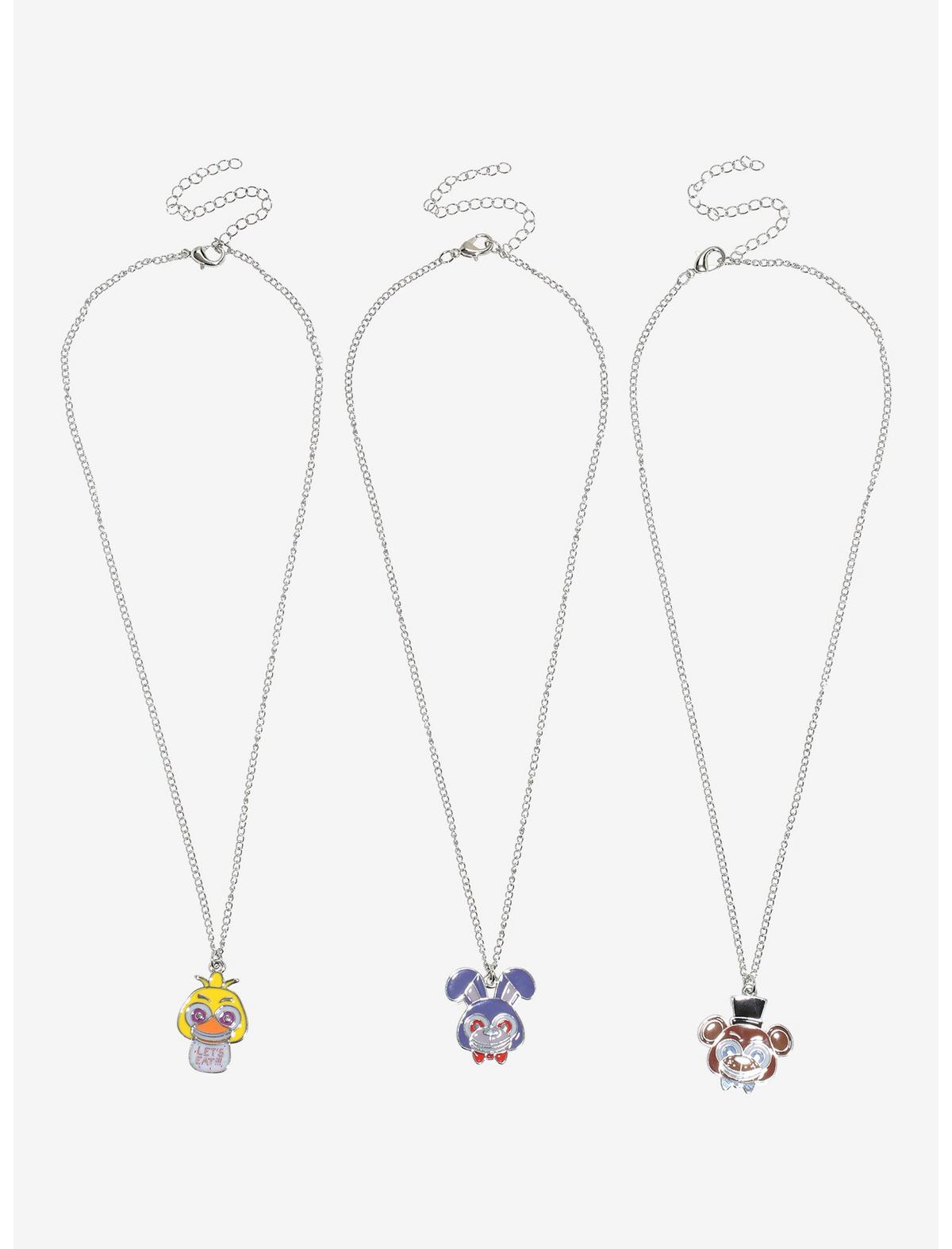 Five Nights At Freddy's Character Glow-In-The-Dark Necklace Set