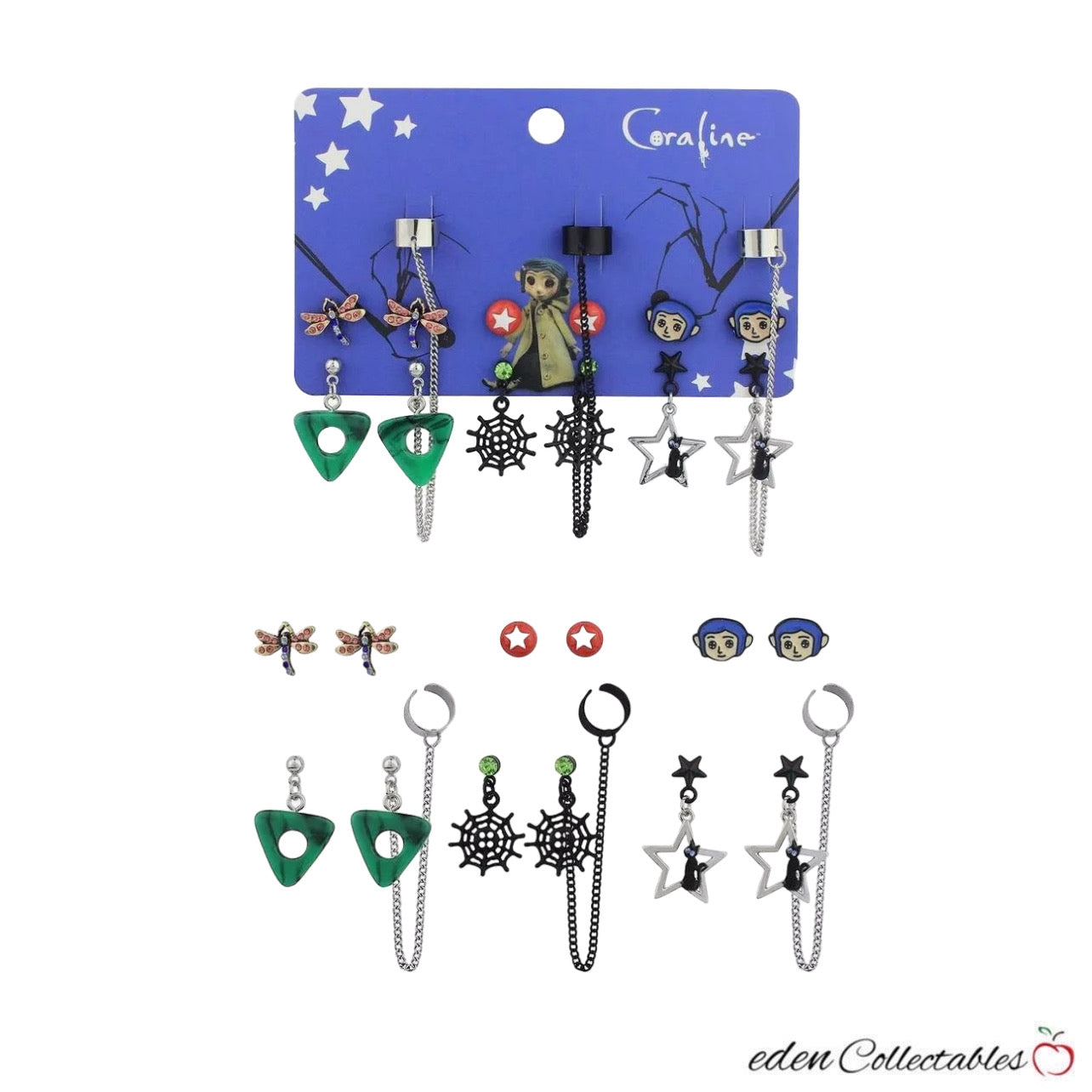 Coraline Icons Cuff Earring Set