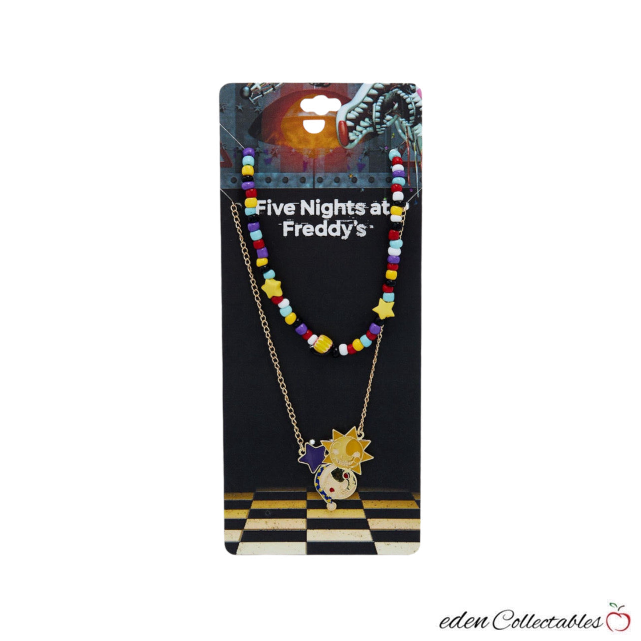 Five Nights At Freddy's: Security Breach Chibi Sun & Moon Bead Necklace Set