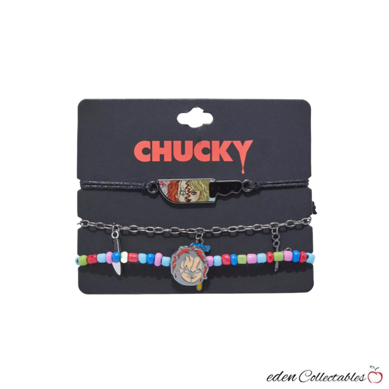 Chucky Face Charm Bracelet Set