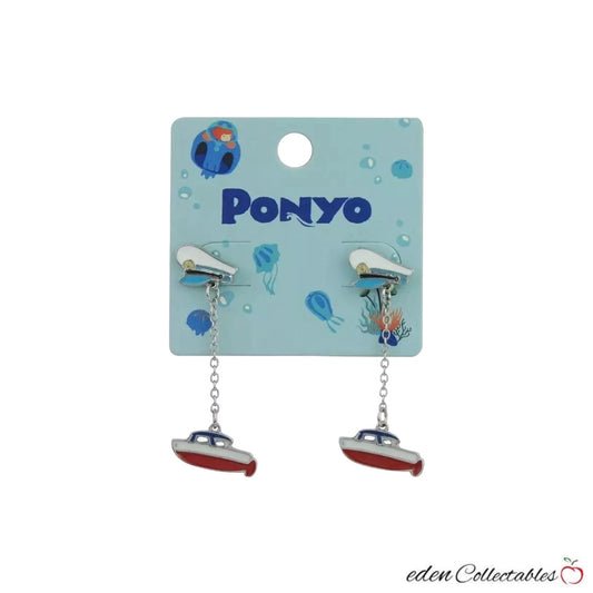 Studio Ghibli Ponyo Sosuke Hat & Boat Earrings