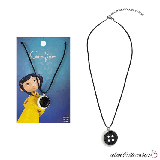 Coraline Button Moon Necklace