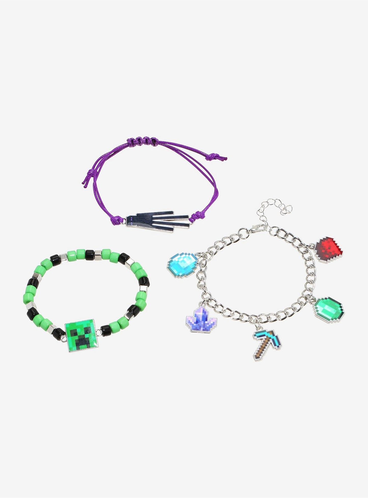 Minecraft Charm Bracelet Set