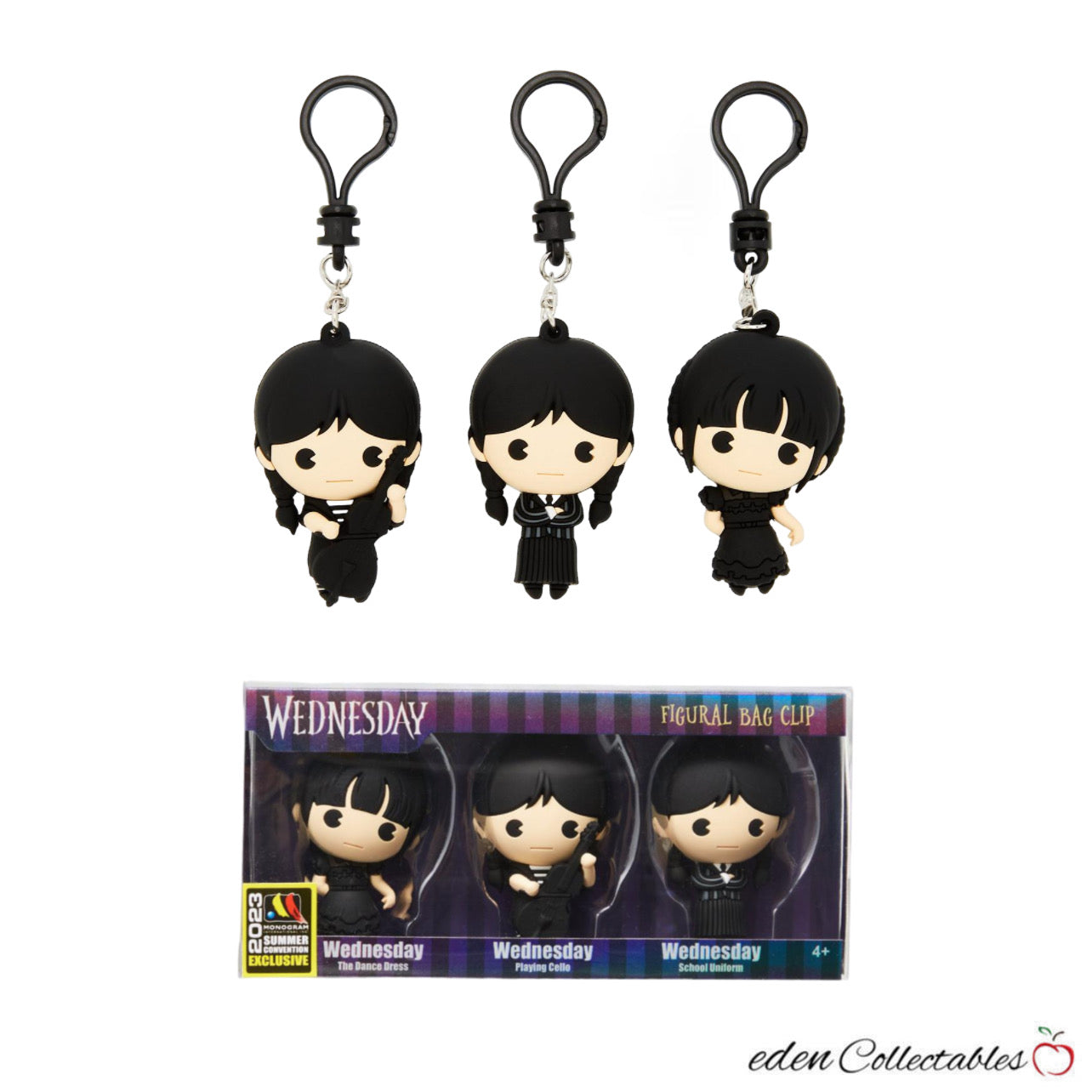 Wednesday Figural Key Chain Set 2023 Summer Convention Exclusive