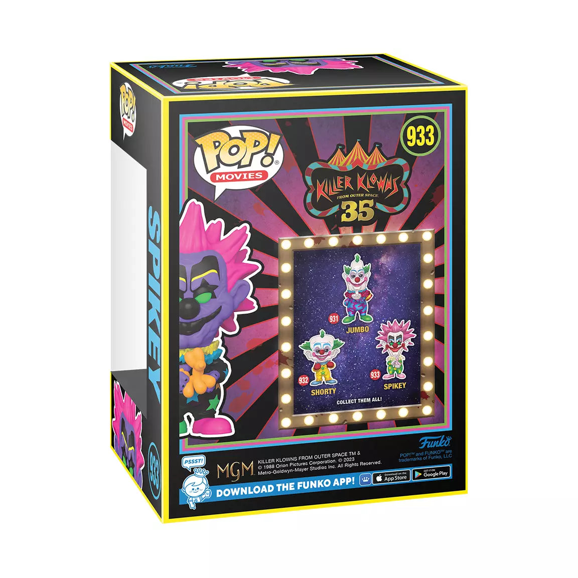 Killer Klowns From Outer Space - Spikey (Black Light) GameStop Exclusive Funko Pop