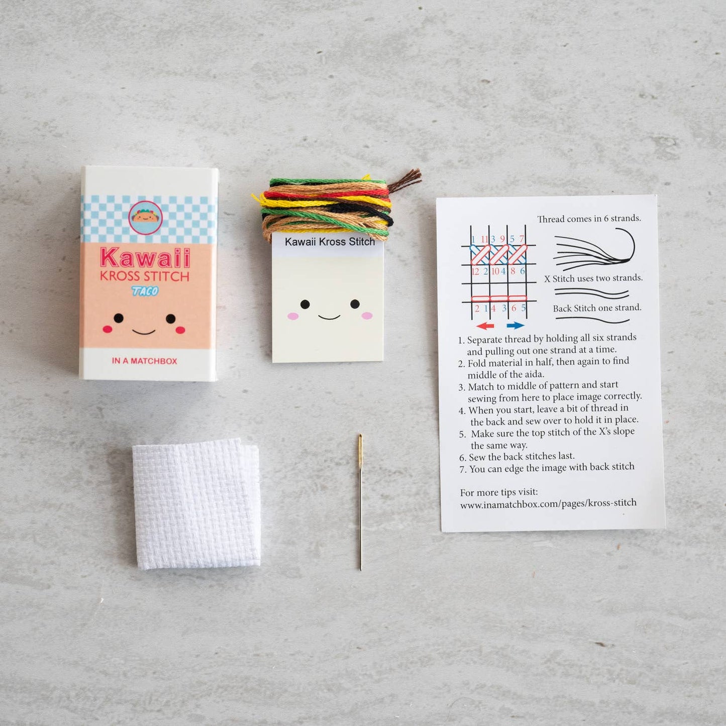 Kawaii Taco Mini Cross Stitch Kit