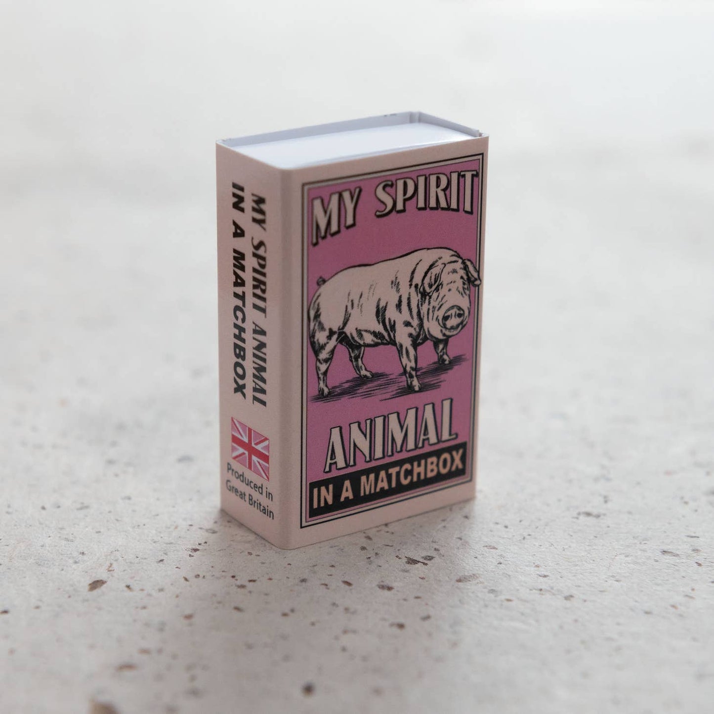 Wool Felt Pig Spirit Animal Gift In A Matchbox