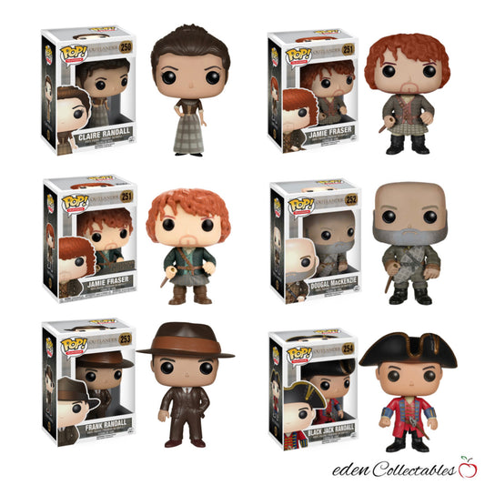 Outlander Set of 6 - Claire / Jamie / Dougal / Frank / Black Jack Funko Pops